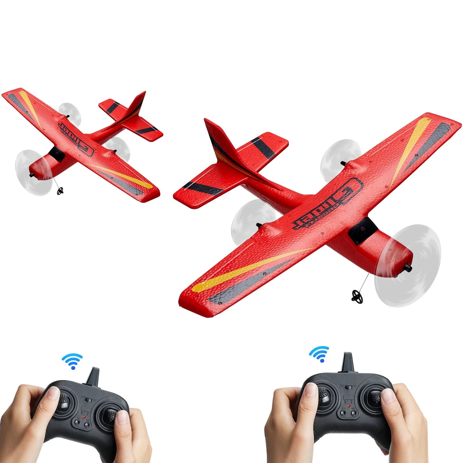 VEVOR RC Airplane EPP Foam RC Plane Toy with 2.4 Ghz Remote Control 2 Batteries