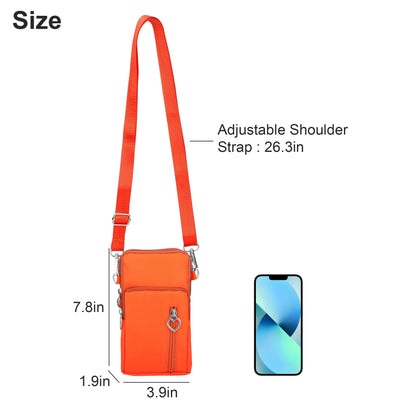 Small Crossbody Cell Phone Purse for Women, Waterproof Nylon Zipper Shoulder Bag for Travel