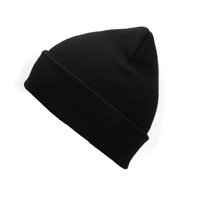 Black Beanie Hats for Men Women Soft Warm Winter Hat Cuffed Plain Knit Skull Cap