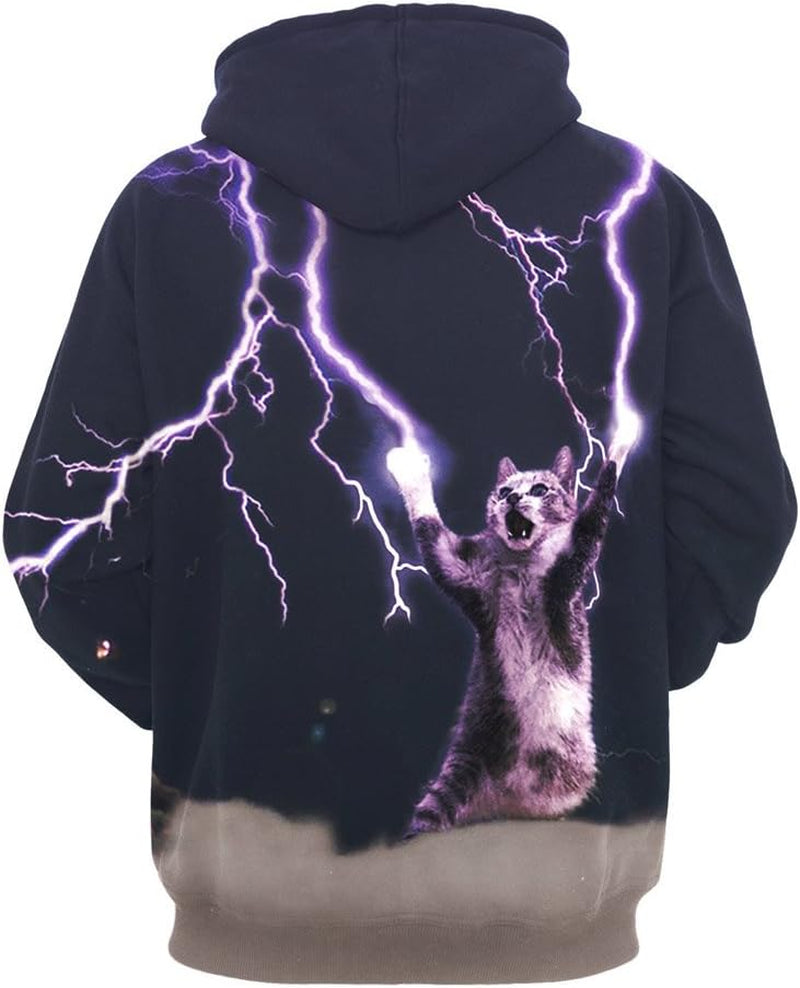 Men'S Hooded Patterns Print Galaxy Sweatshirts Pocket Pullover 3D Hoodies(M020, L-XL)