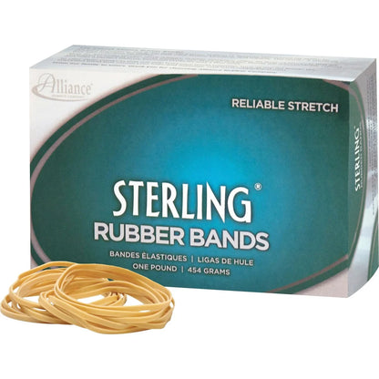 Sterling Rubber Bands, Size 19 (3-1/2 X 1/16"), 1 Lb Box, Approx. 1700 Bands, Natural Crepe