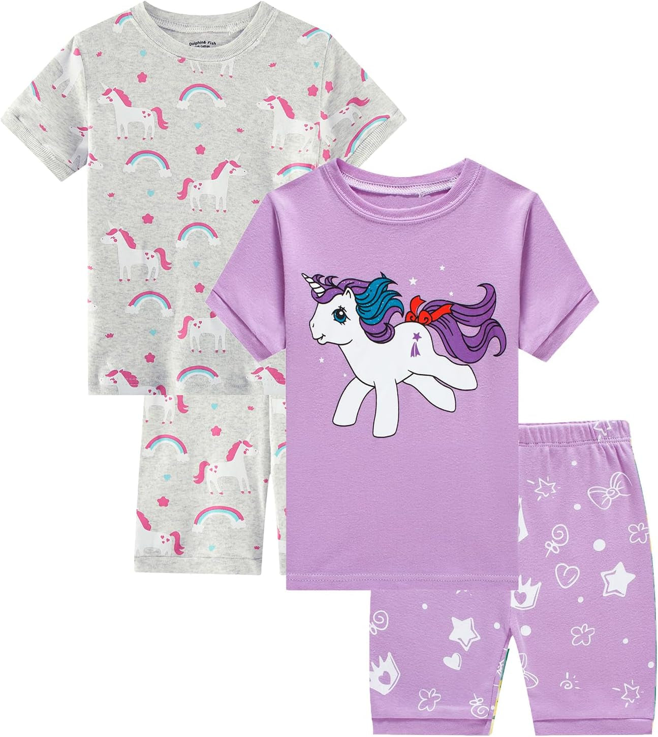 Little Girls Cotton Short Pajamas Summer Kids Clothes Toddler Toddler Pjs Sets